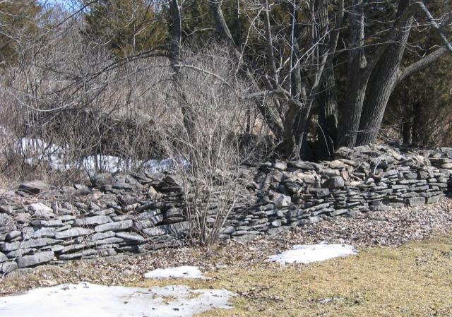 One of the the many walls needing repair at Ferris Park near Campbellford, Ontario